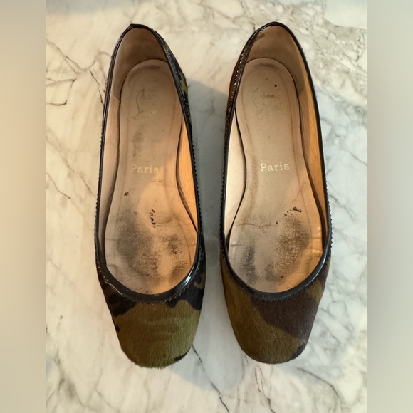 Authentic CHRISTIAN LOUBOUTIN Pony Hair Ballet Flats - 36.5 - Picture 2 of 5